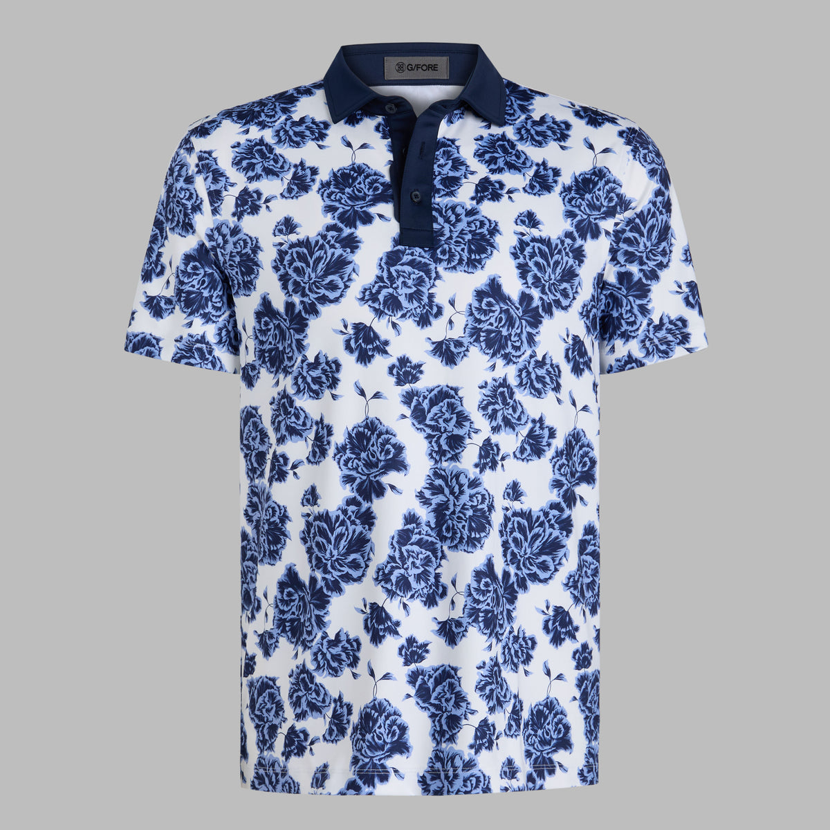 STAMPED FLORAL TECH JERSEY POLO | G/FORE Online