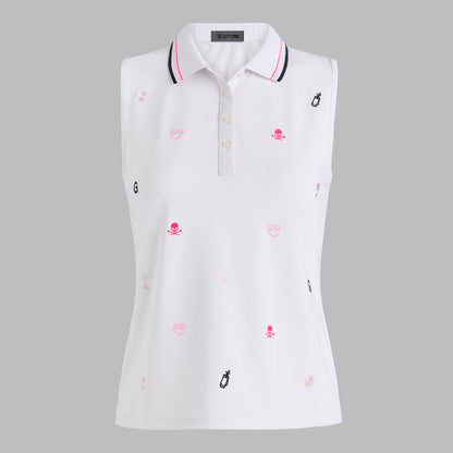 EMBROIDERED TECH PIQUÉ SLEEVELESS PERFORMANCE POLO | G/FORE Outlet