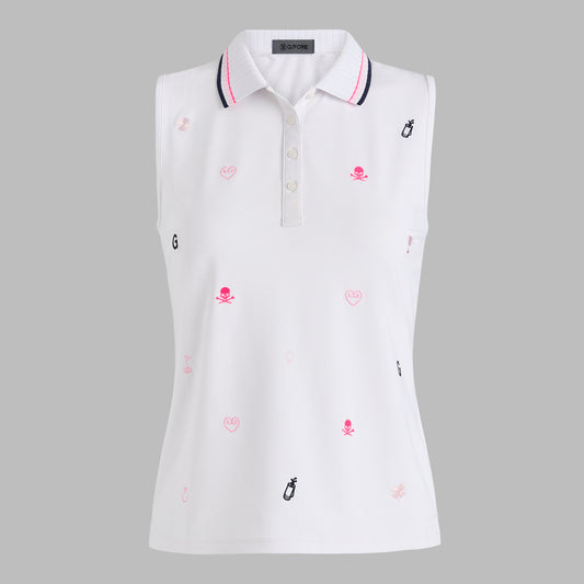EMBROIDERED TECH PIQUÉ SLEEVELESS PERFORMANCE POLO | G/FORE Outlet