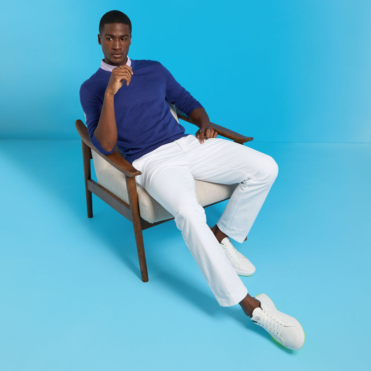 G SCRIBE VERSE V NECK CASHMERE SWEATER | G/FORE Near me