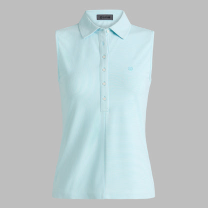 FEEDER STRIPE TECH PIQUÉ SLEEVELESS POLO | G/FORE sale