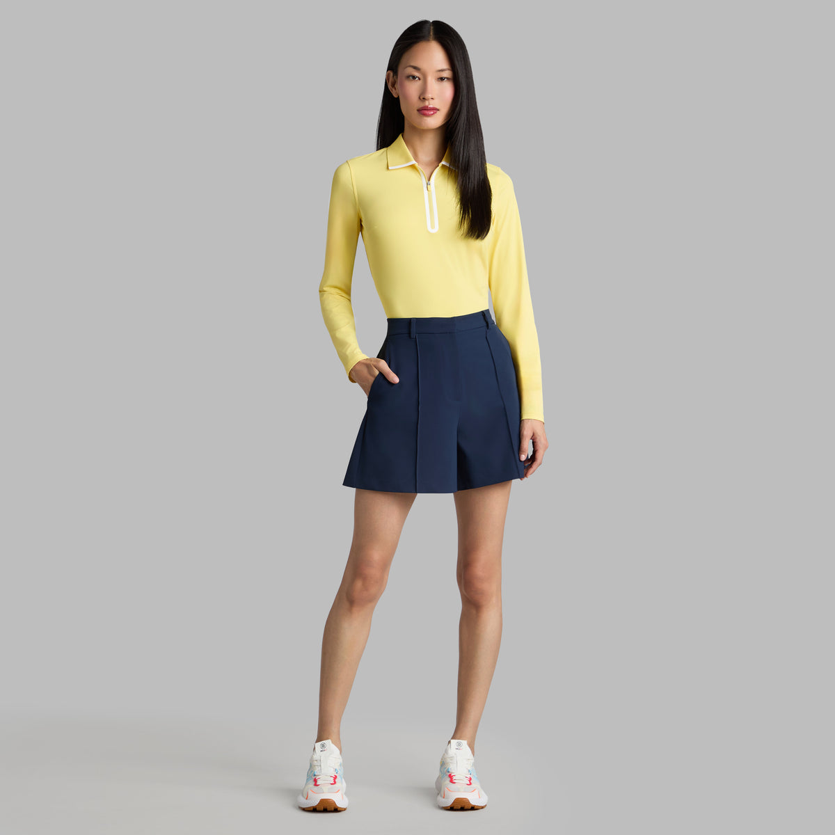 SILKY TECH NYLON LONG SLEEVE 1/4 ZIP POLO | G/FORE sale