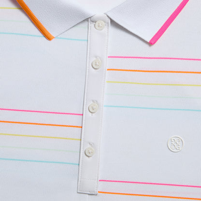 OFFSET STRIPE TECH PIQUÉ SLEEVELESS POLO | G/FORE Outlet