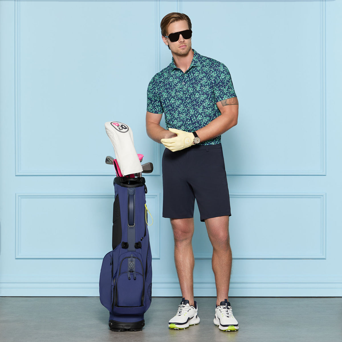 SCATTERED DITZY TECH JERSEY POLO | G/FORE Discount