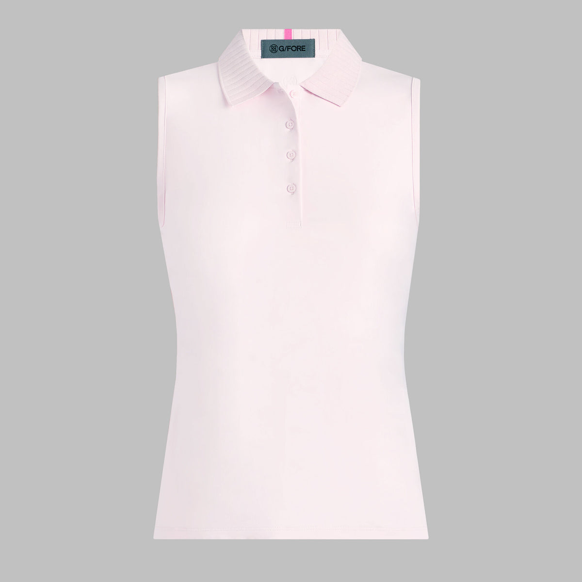 PLEATED COLLAR SILKY TECH NYLON SLEEVELESS POLO | G/FORE