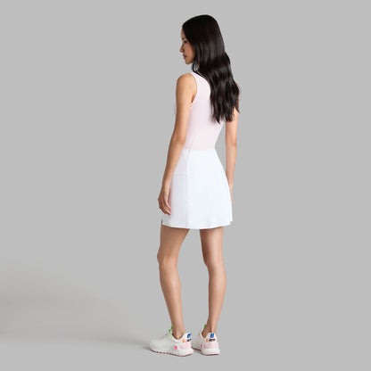 PLEATED COLLAR SILKY TECH NYLON SLEEVELESS POLO | G/FORE