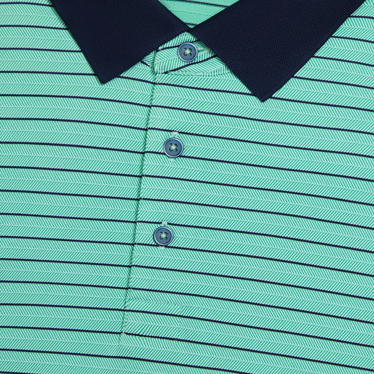 HERRINGBONE STRIPE TECH JERSEY POLO | G/FORE Discount