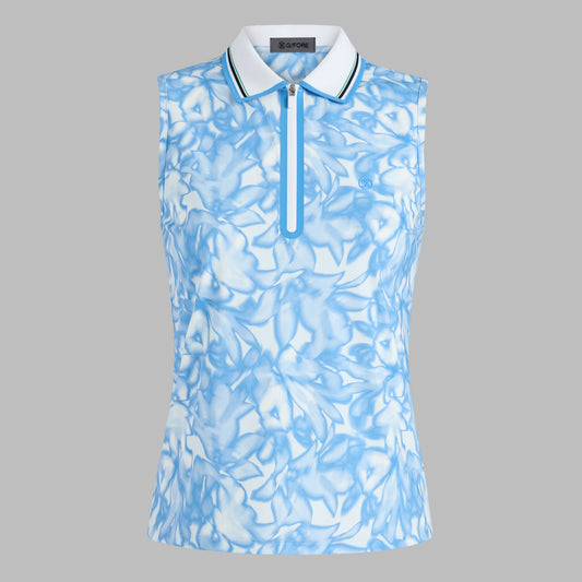 TRIPPY FLORAL SILKY TECH NYLON SLEEVELESS POLO | G/FORE Online