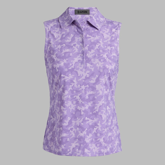 ICON CAMO SOFT TECH JERSEY SLEEVELESS POLO | G/FORE Online