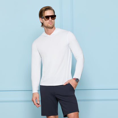 MÉLANGE ICE NYLON HOODIE |PULLOVERS & QUARTER-ZIPS |G/FORE | G/FORE US