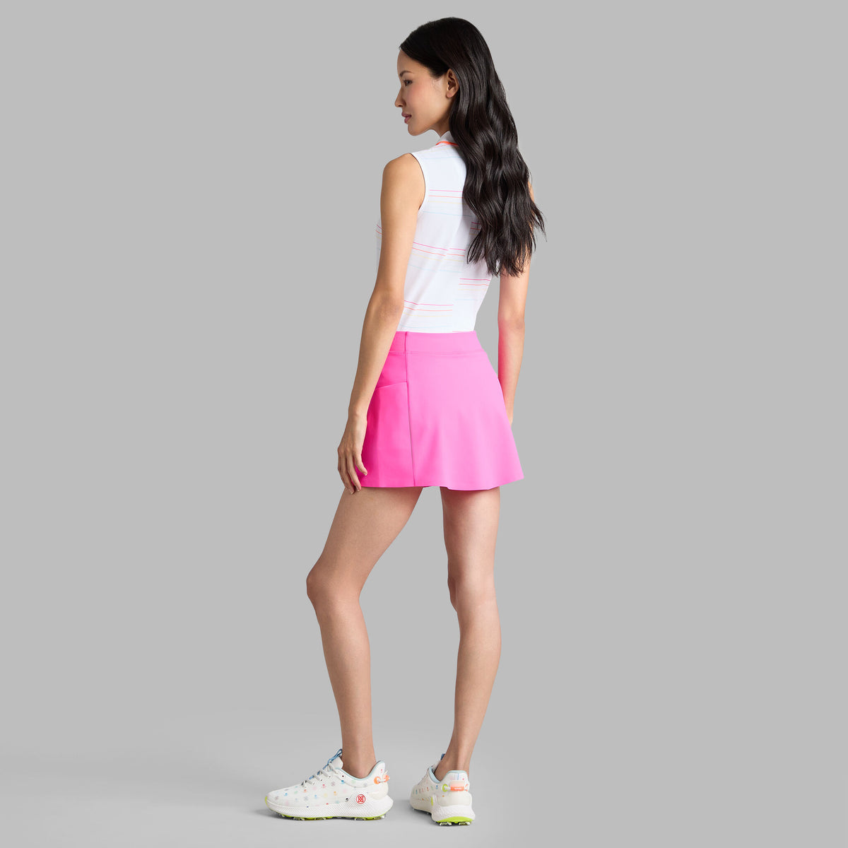 OFFSET STRIPE TECH PIQUÉ SLEEVELESS POLO | G/FORE sale
