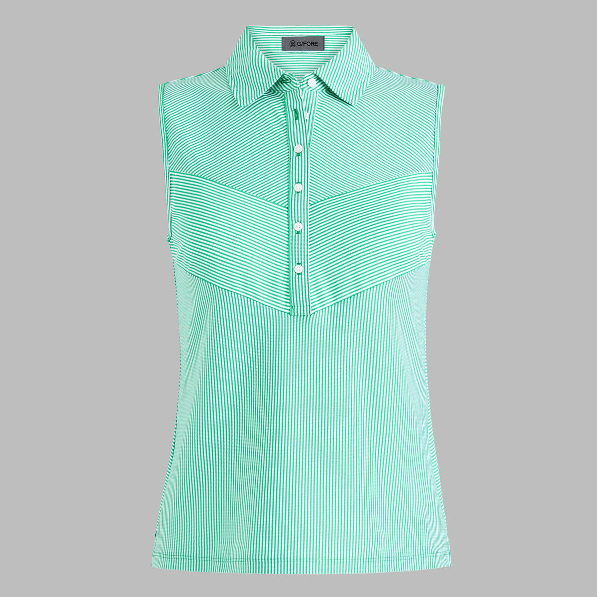 CHEVRON STRIPE TECH PIQUÉ SLEEVELESS POLO | G/FORE Online
