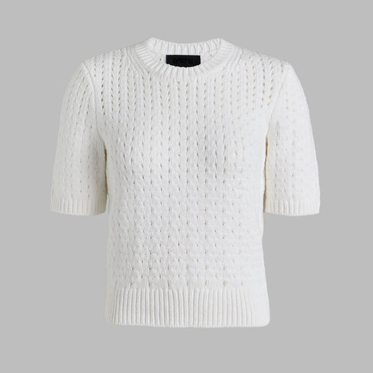 LTD RELEASE VILLA COTTON BLEND CROPPED SHORT SLEEVE SWEATER | G/FORE New