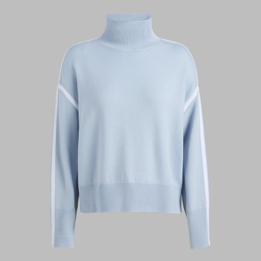 MERINO WOOL CONTRAST STRIPE TURTLENECK SWEATER | G/FORE Outlet