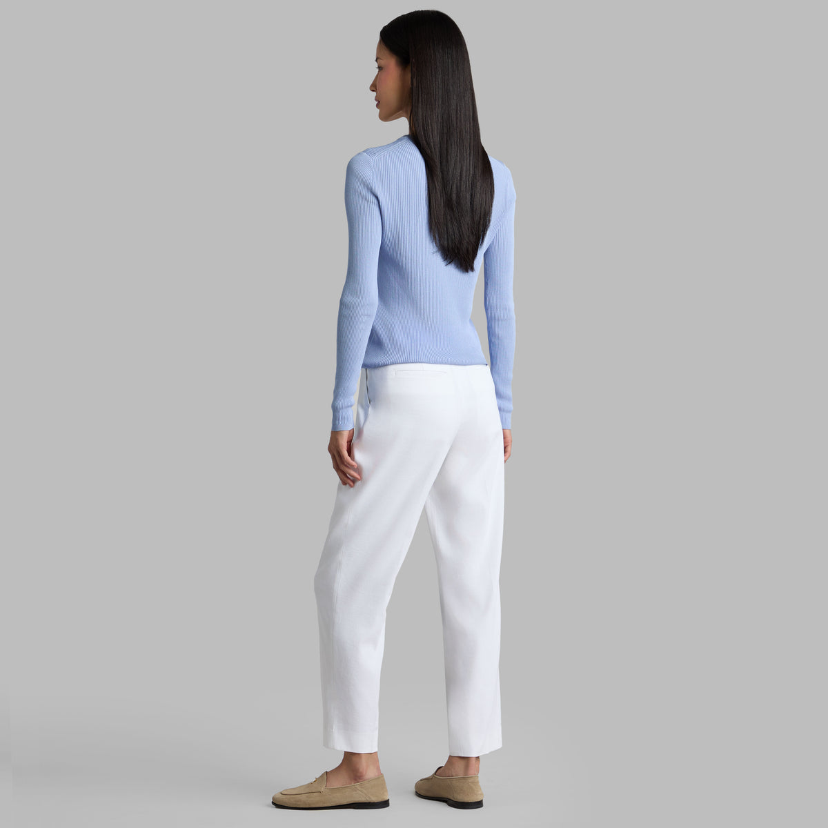 LTD RELEASE LINEN CROPPED PLEATED TROUSER | G/FORE US