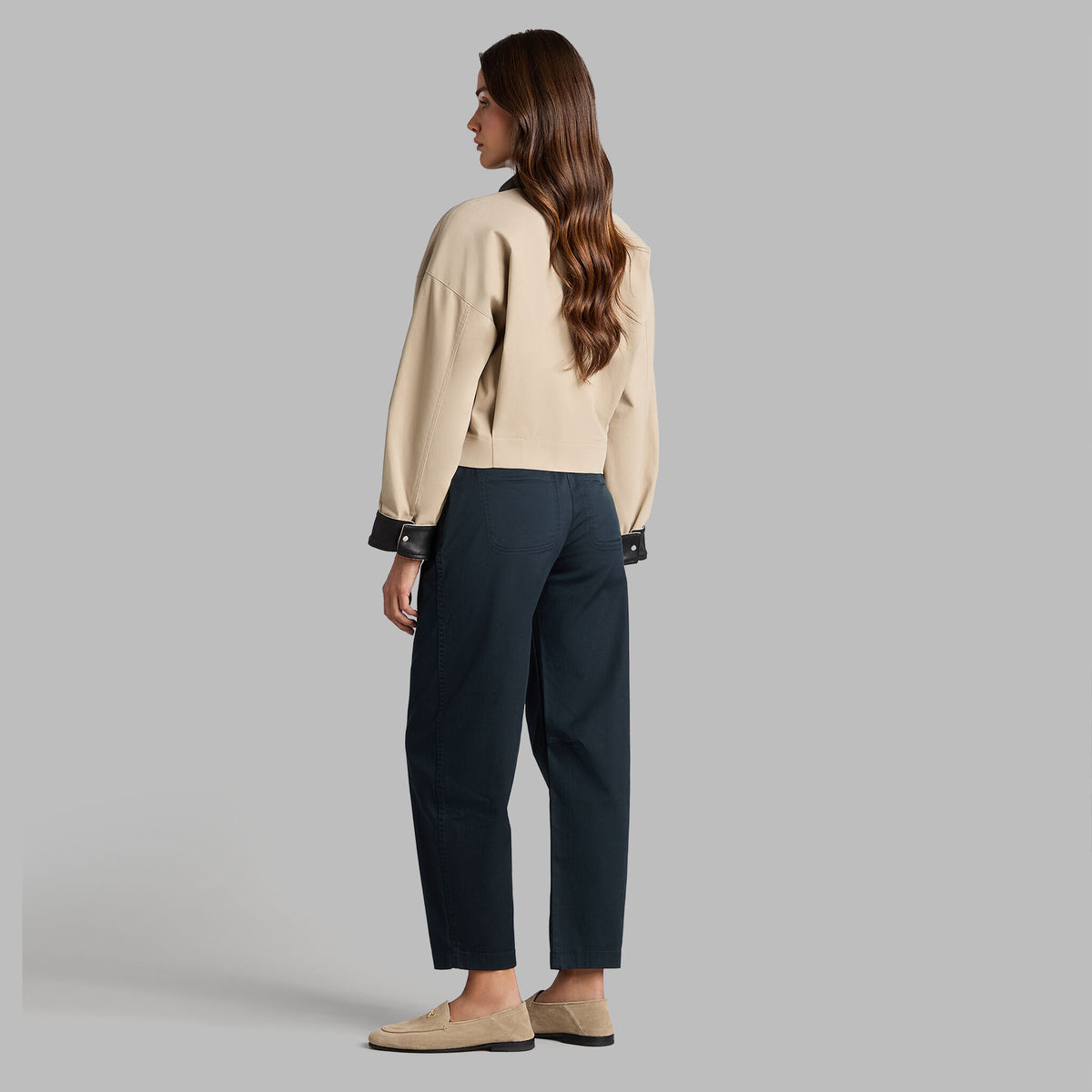 LTD RELEASE LEATHER COLLAR TRI-COTTON CROPPED JACKET | G/FORE Online