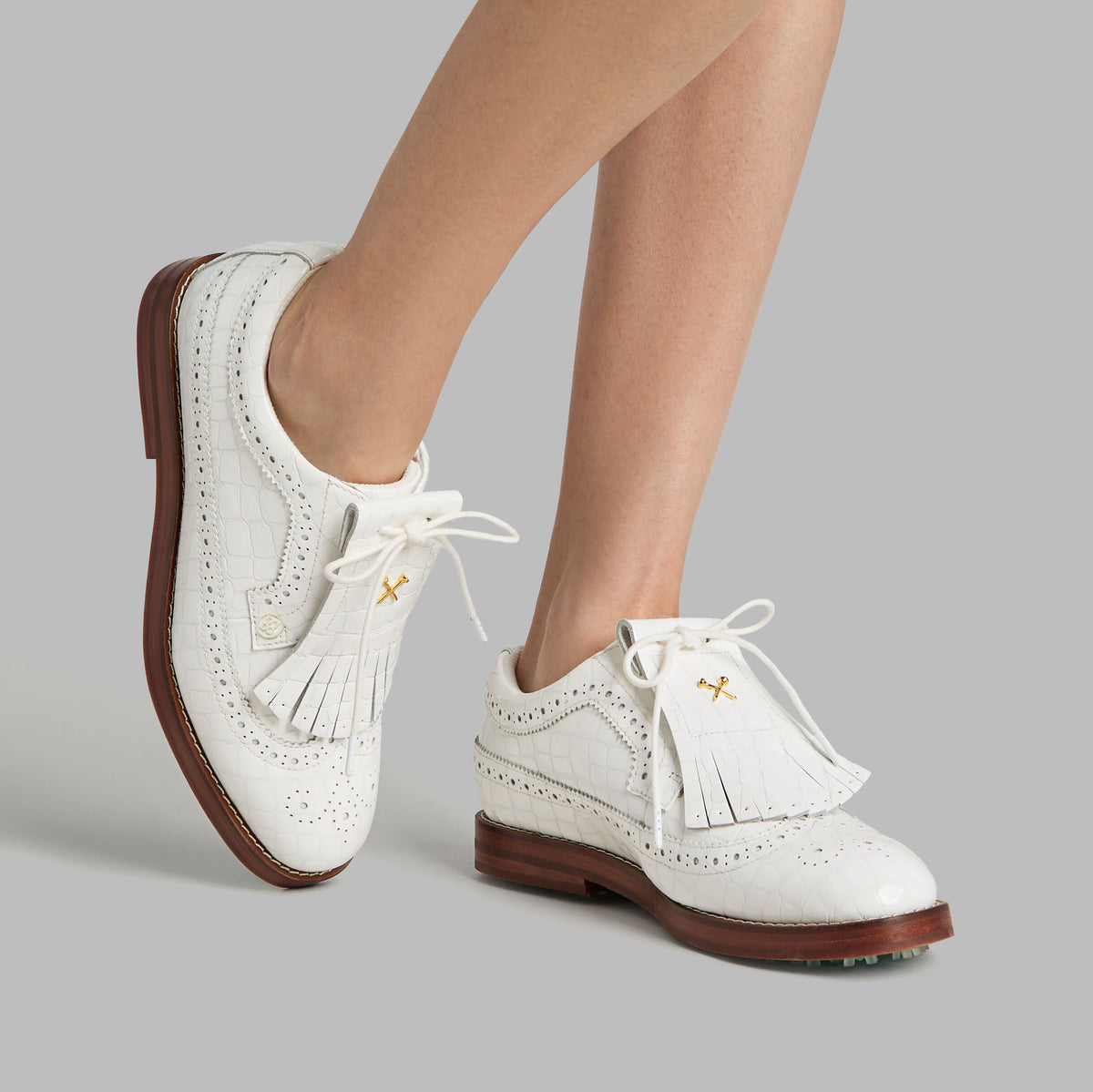 LTD RELEASE GALLIVANTER CROC-EMBOSSED LEATHER LUXE SOLE GOLF SHOE | G/FORE Outlet